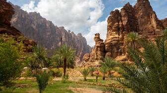 Blick ins Tal des Wadi Disah