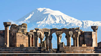 Armenien Ruinen des Tempels von Zvartnots
