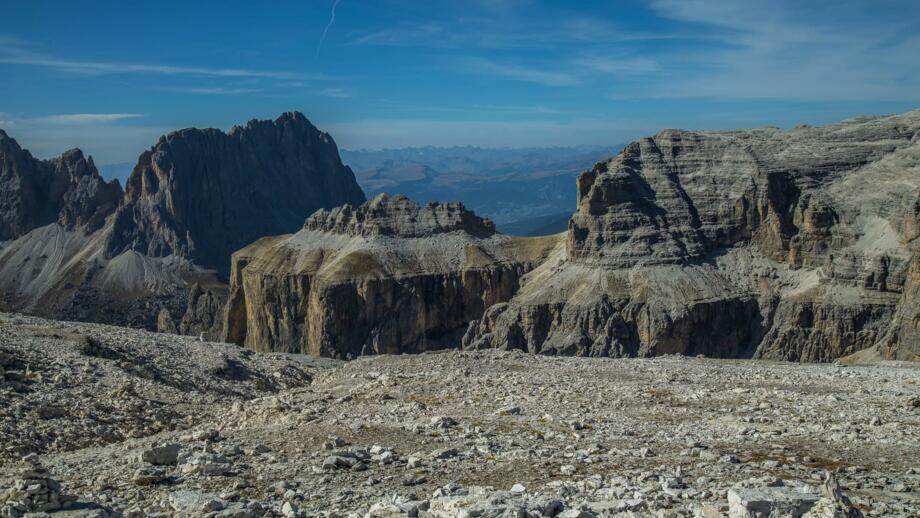 Geröll und Fels typisch für die Dolomiten
