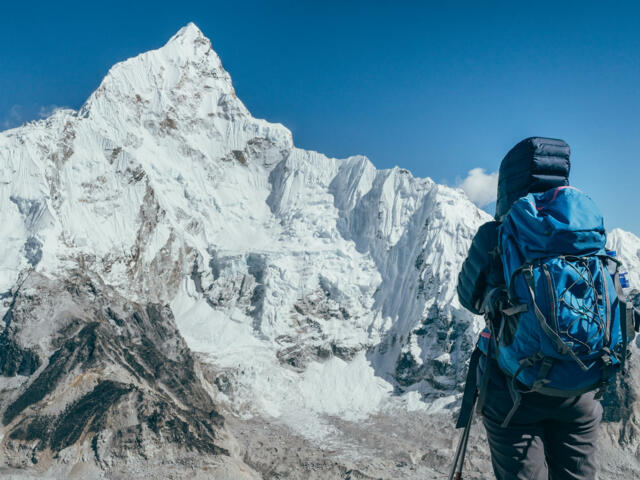 Wanderer im Everestgebiet Khumbu