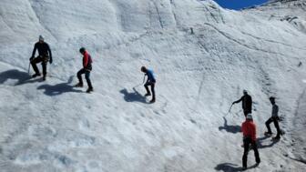 GETAS Gruppe beim Training mit Steigeisen