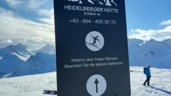 Schild Heidelberger Hütte Silvretta