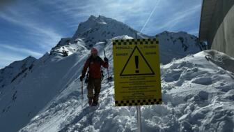 Warnschild Freeriden La Plagne