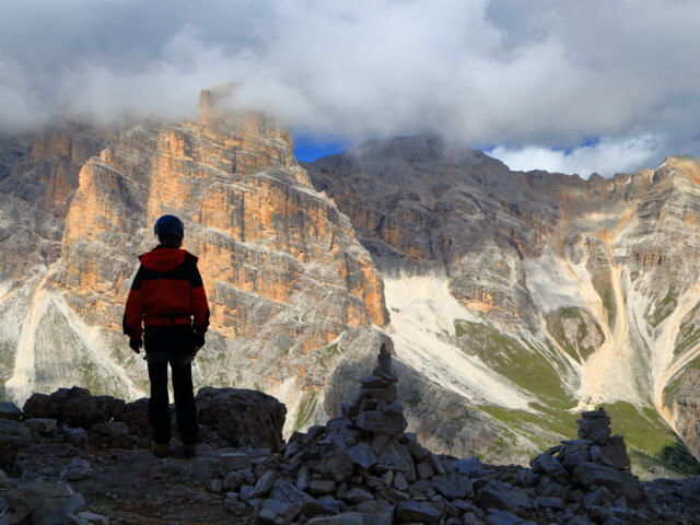 Ausblick auf  die Dolomiten