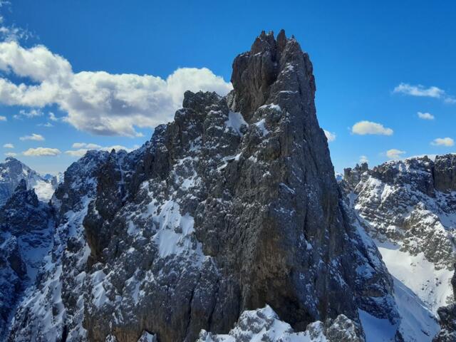 Dolomiten Felsformationen im Winter