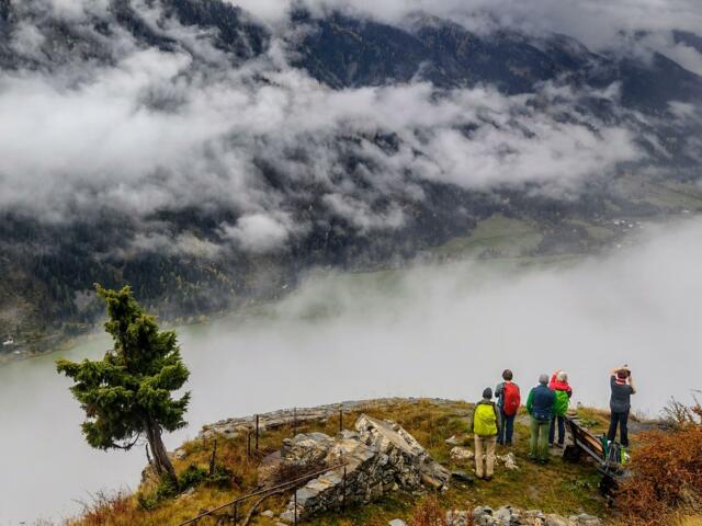 Nebelschwaden über dem Vinschgau