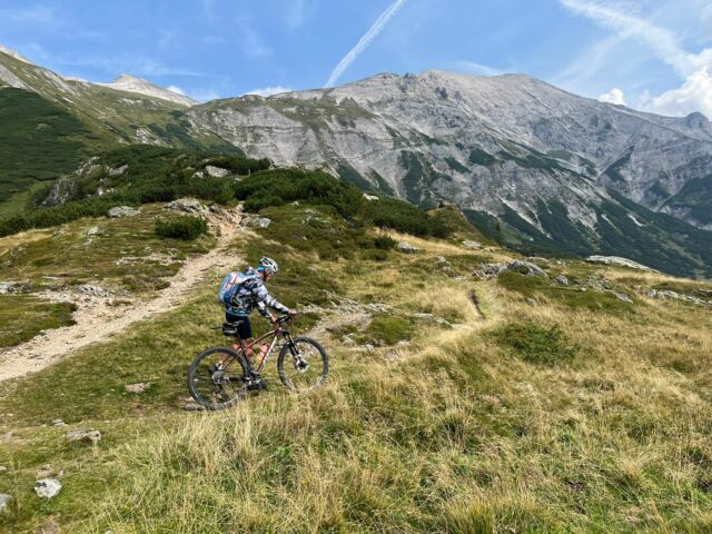 Unterwegs auf der Tour von Radstadt mit dem  E-MTB zum Weissensee.